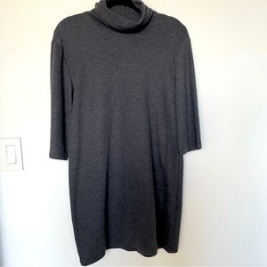 Turtleneck Mini Sweater Dress- cotton [S]